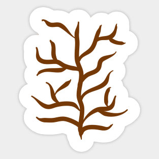 Branches without leaves. Winter. Minimalistic design. Gift for nature lover, biologist Sticker